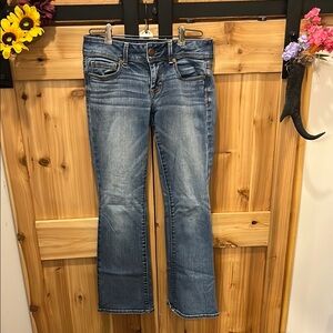 American Eagle Outfitters Classic Blue Kick Boot Cut Jeans